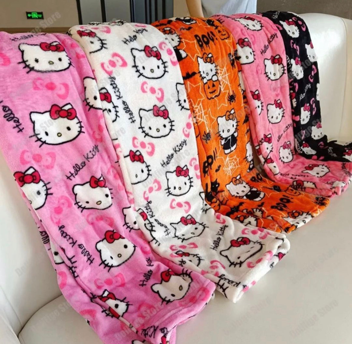 Halloween Hello Kitty Pajama Pants Sanrio Y2K Cartoon Couple Home