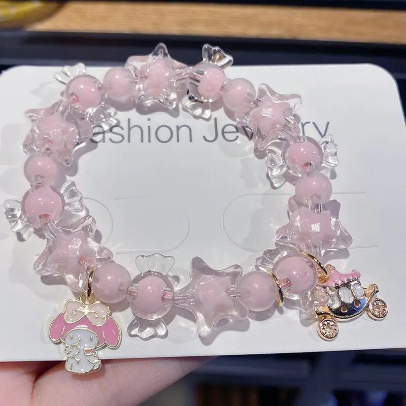 Star Beads Sanrio Bracelet W/ Charm